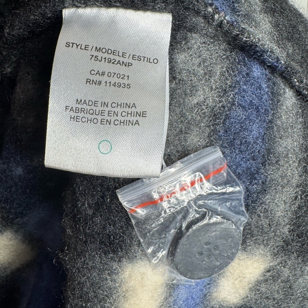 NWOT Anthropologie RD Style Eva Blue Black Plaid Boucle Shirt Jacket Size Small - Picture 12 of 14